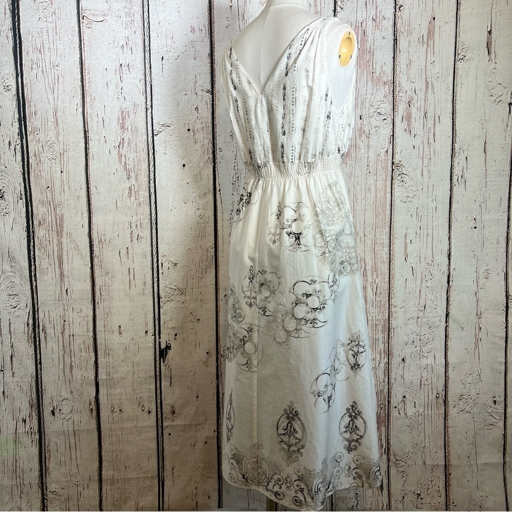 Calvin Klein Jeans Fit & Flare Cotton Ornate Graphic Dress Size Medium EUC - Picture 6 of 13